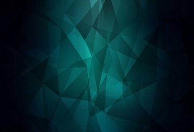 Koyu yeşil vektör soyut çokgen şablon. Üçgenli parlak renkli çizimler. Arkaplanlarınız için desenli desen.