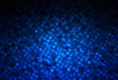 Kare şeklinde koyu mavi vektör deseni. Soyut arkaplanda dikdörtgenler ve renkli gradyanlar. İniş sayfası için modern şablon.