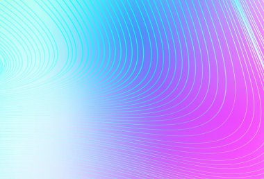 Açık Pembe, mavi çizgili vektör arkaplan. Basit çizgilerle renkli gradyan çizimi. Reklamınız için yepyeni tasarım..