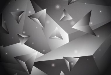 Koyu gri vektör eğimli şablon. Origami tarzında gradyan ile geometrik çizim. Web siteniz için çokgen tasarım.