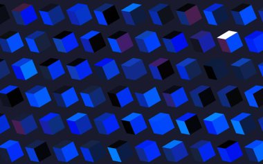 Koyu mavi, sarı vektör arka planı çokgen biçiminde. Dikdörtgen şekilli soyut çizimler. Web siteleri için şablon kullanılabilir.