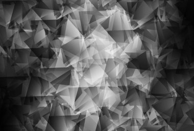 Light Gray vektörü soyut çokgen şablon. Üçgenli renkli soyut çizimler. Dizaynınız için üçgen desen.