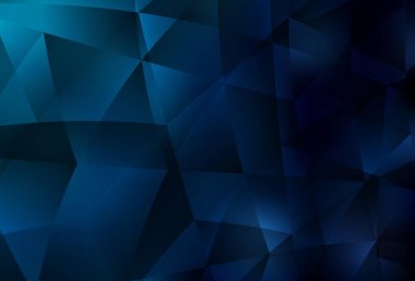 Koyu mavi vektör soyut mozaik arkaplan. Çokgen şekilli bir örnek. İş tasarımınız için yepyeni bir tarz.