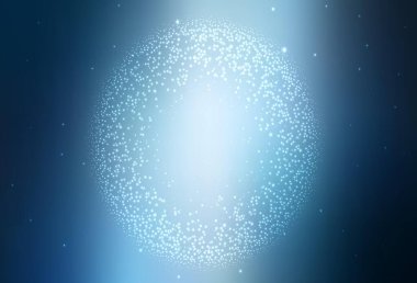 Samanyolu yıldızlı açık mavi vektör dokusu. Soyut şablonda gökyüzü yıldızlarıyla parlayan illüstrasyon. Kozmik arkaplanlar için şablon.