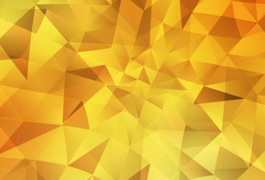 Açık Turuncu vektör çokgen şablonu. Gradyanı olan üçgen geometrik örnek. Web siteniz için çokgen tasarım.