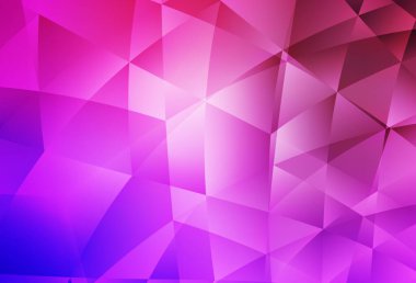 Açık Mor, Pembe vektör çokgen arka plan. Üçgenlerden oluşan parlayan çokgen çizimler. İşiniz için en iyi üçgen tasarım.