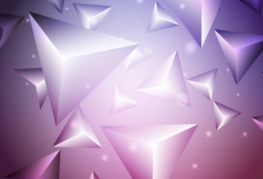 Açık Mor, pembe vektör arkaplan, çizgiler, üçgenler. Renkli üçgenlerin olduğu bir resim. Bir cep telefonu için arka plan.