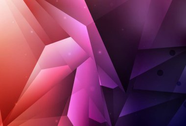 Koyu Pembe, kırmızı vektör çizimi ve parlak soyut daireler. Soyut arka planda bulanık kabarcıklar ve renkli gradyan. Bir cep telefonu için duvar kağıdı.