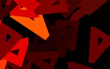 Koyu kırmızı, sarı vektör arkaplan, çizgiler, üçgenler. Soyut arkaplanda renkli eğimli üçgenler. İşiniz için en iyi akıllı tasarım.