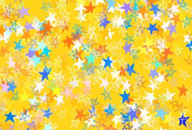 Gökyüzü yıldızlı ışık çokrenkli vektör şablonu. Renkli yıldızlı soyut çizimler. Astroloji web siteleri için desen.