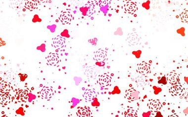 Açık pembe, rastgele şekilli sarı vektör deseni. Rastgele şekillerle soyut tarzda dekoratif tasarım. Duvar kağıtları için zarif tasarım.