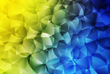 Açık mavi, sarı vektör çokgen arka plan. Origami stilinde gradyan ile yaratıcı geometrik illüstrasyon. Arkaplanlarınız için desenli desen.
