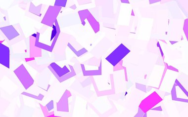 Altıgenli hafif Mor vektör arkaplanı. Altıgen tarzda ışıldayan soyut çizimler. Reklamınız için bir kalıp, kitapçıklar.