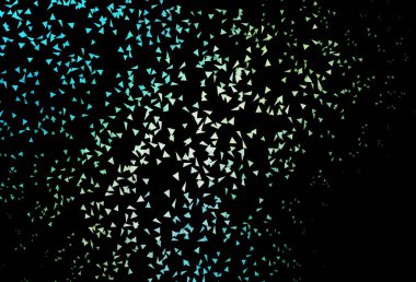 Koyu mavi, üçgenli yeşil vektör arkaplan. Renkli üçgenli modern soyut illüstrasyon. İniş sayfası için modern şablon.