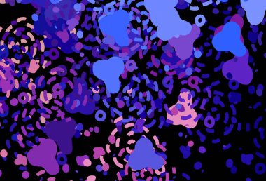 Koyu mavi, soyut şekilli kırmızı vektör dokusu. Modern tarzda değişen renkli kaotik formlar. Kartvizitiniz için modern tasarım.