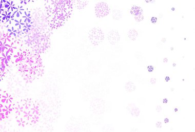 Hafif Mor vektör karalama dokusu ve yaprakları. Doğal yaprağı olan zarif, parlak bir illüstrasyon. Web siteniz için Doodle tasarımı.