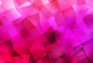 Açık Mor, pembe vektör soyut mozaik fon. Gradyanı olan zarif parlak çokgen çizimi. Web siteniz için yeni bir doku.