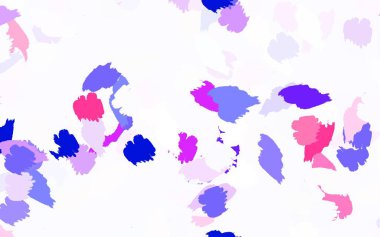 Açık Mor, rastgele şekilli pembe vektör deseni. Renkli rastgele şekillerle modern soyut illüstrasyon. Duvar kağıtları için zarif tasarım.