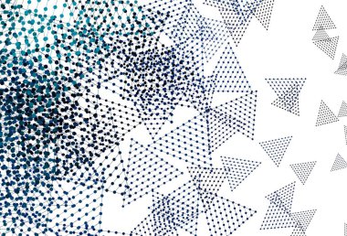 Dairesel üçgen biçimli hafif BLUE vektör dokusu. Daireleri olan güzel bir illüstrasyon, doğa tarzında üçgenler. Duvar kağıtları için şablon.