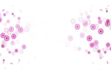 Dairesel açık pembe vektör şablonu. Bulanık yağmur damlaları olan soyut bir çizim. Duvar kağıtlarının dokusu için desen.