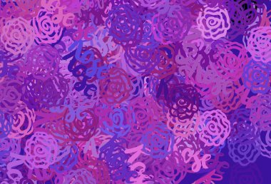 Açık Mor, kaotik şekilli pembe vektör şablonu. Renkli rastgele şekillerle modern soyut illüstrasyon. İşiniz için en iyi akıllı tasarım.