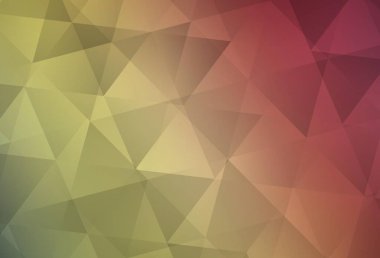 Açık yeşil, kırmızı vektör çokgen arka plan. Çokgen şekilli bir örnek. Broşürünüz için yepyeni bir tasarım..