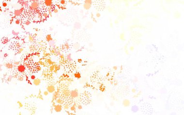 Açık renkli vektör arkaplanı, çiçekli ve güllü. Beyaz arka planda çiçeklerin dekoratif tasarımı. Web siteleri ve pankartlar için desenli desen.