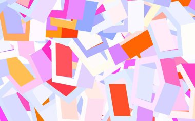 Açık mavi, altıgen şeklinde kırmızı vektör şablonu. Altıgenli soyut bir tasarım. İş ilanınız için tasarım.