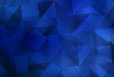 Açık mavi vektör çokgen desen. Üçgenli renkli soyut çizimler. Broşürünüz için yepyeni bir tasarım..