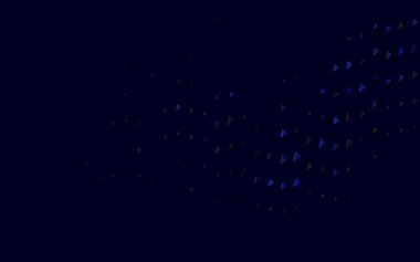 Koyu mavi, üçgenli yeşil vektör arkaplan. Renkli üçgenli modern soyut illüstrasyon. Broşürler, broşürler için desen