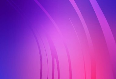 Açık Mor, pembe çizgili vektör arkaplan. Basit eğri biçiminde parlak renkli bir illüstrasyon. Markan için yeni kompozisyon.