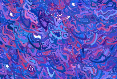 Açık mavi, kırmızı vektör arkaplanı ve ince çizgileri var. Basit çizgilerle renkli gradyan çizimi. Cep telefonu ekranları için arkaplan.