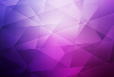 Açık Mor, pembe vektör mozaik şablon. Gradyanı olan üçgen geometrik örnek. Bir markanın arkaplanı için desen.