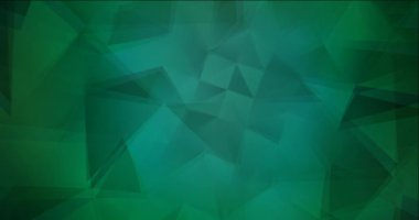 4K çokgen malzemelerle koyu yeşil video döngüsü.