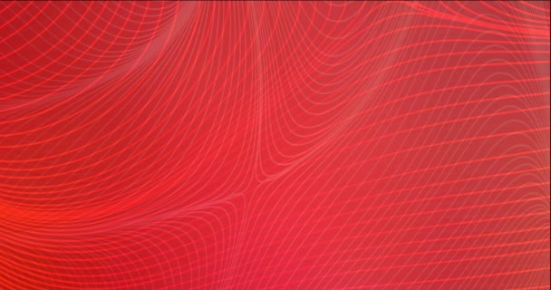 4K looping ljus röd video prov med färgade linjer. — Stockvideo