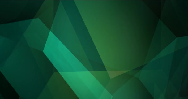 4Kループ暗い緑の映像とともにカラフルな六角形. — ストック動画