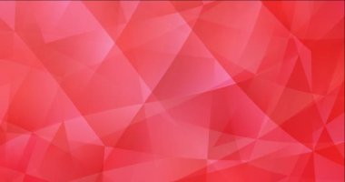 4K ışık kırmızı çokgen soyut animasyonu.