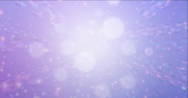 4K looping rosa claro, animación azul en estilo navideño. — Vídeo de stock