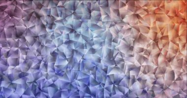 4K açık mavi, kırmızı çokgen akış videosu.