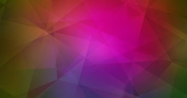 4K koyu pembe, yeşil çokgen video görüntüsü.