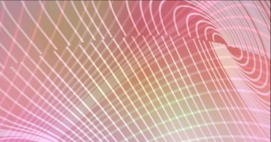 Açık pembe 4K döngüsü, renkli çizgileri olan sarı video örneği.