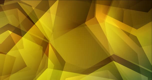 4K looping donkergroen, gele animatie in vierkante stijl. — Stockvideo