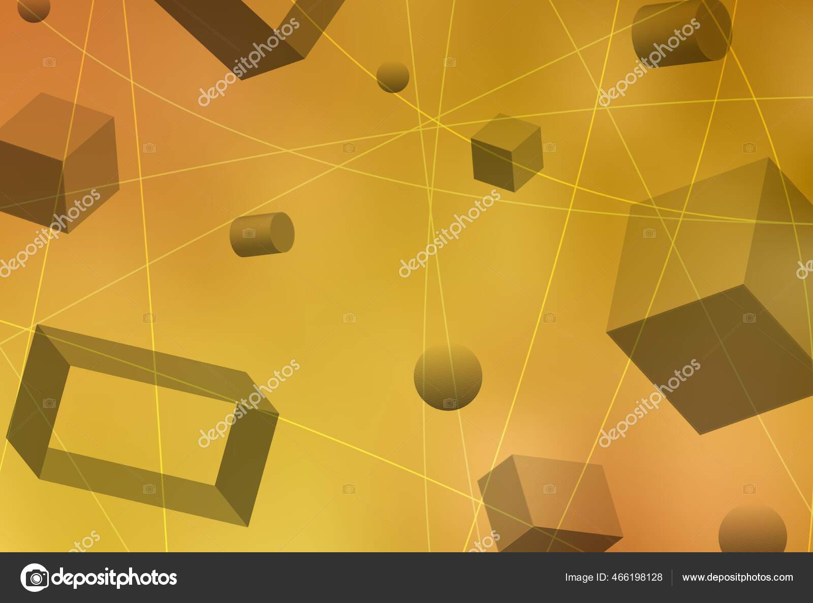 Patrón Vectorial Naranja Claro Con Cubos Cilindros Esferas Rectángulos  Diseño Vector de stock #466198128 de ©smaria, image size:1600x1188