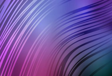 Açık Mor, eğri çizgileri olan pembe vektör deseni. Eğilimli soyut bir çizim. İşiniz için en iyi tasarım.