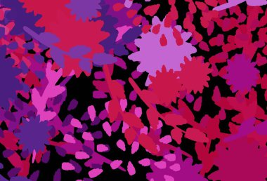 Açık Mor, rastgele şekilli pembe vektör deseni. Soyut gradyan şekilli basit renkli çizimler. Duvar kağıtları için zarif tasarım.