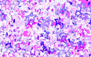 Açık pembe, güzel yıldızlı mavi vektör dokusu. Bulanık arkaplanda gradyanı olan yıldızlar. Astroloji web siteleri için desen.