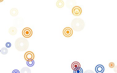 Dairesel şekilli hafif turuncu vektör düzeni. Doğa tarzında bulanık halkaları olan güzel renkli çizimler. Marka kitabınız için yeni şablon.