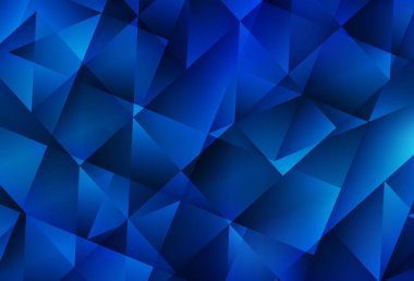 Işık Mavisi vektör soyut mozaik deseni. Gradyanı olan üçgen geometrik örnek. İş tasarımınız için yepyeni bir tarz.