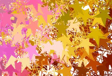 Yılbaşı yıldızlı hafif çokrenkli vektör deseni. Bulanık dekoratif dizayn yıldızlı basit bir stilde. Fütürist reklamlar ve kitapçıklar için şablon.