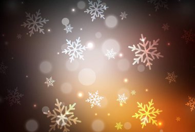 Xmas tarzında koyu turuncu vektör arkaplanı. Noel özellikleriyle basit bir gradyan çizimi. Okul ve dil bilgisi siteleri için desen.